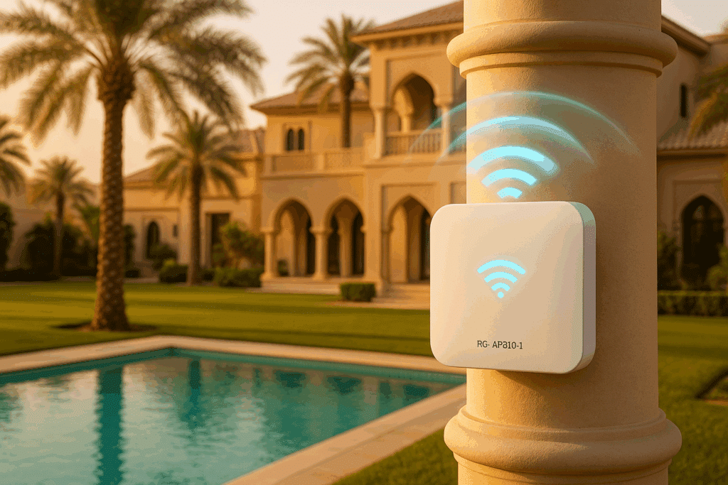 Wi-Fi access point near swimming pool